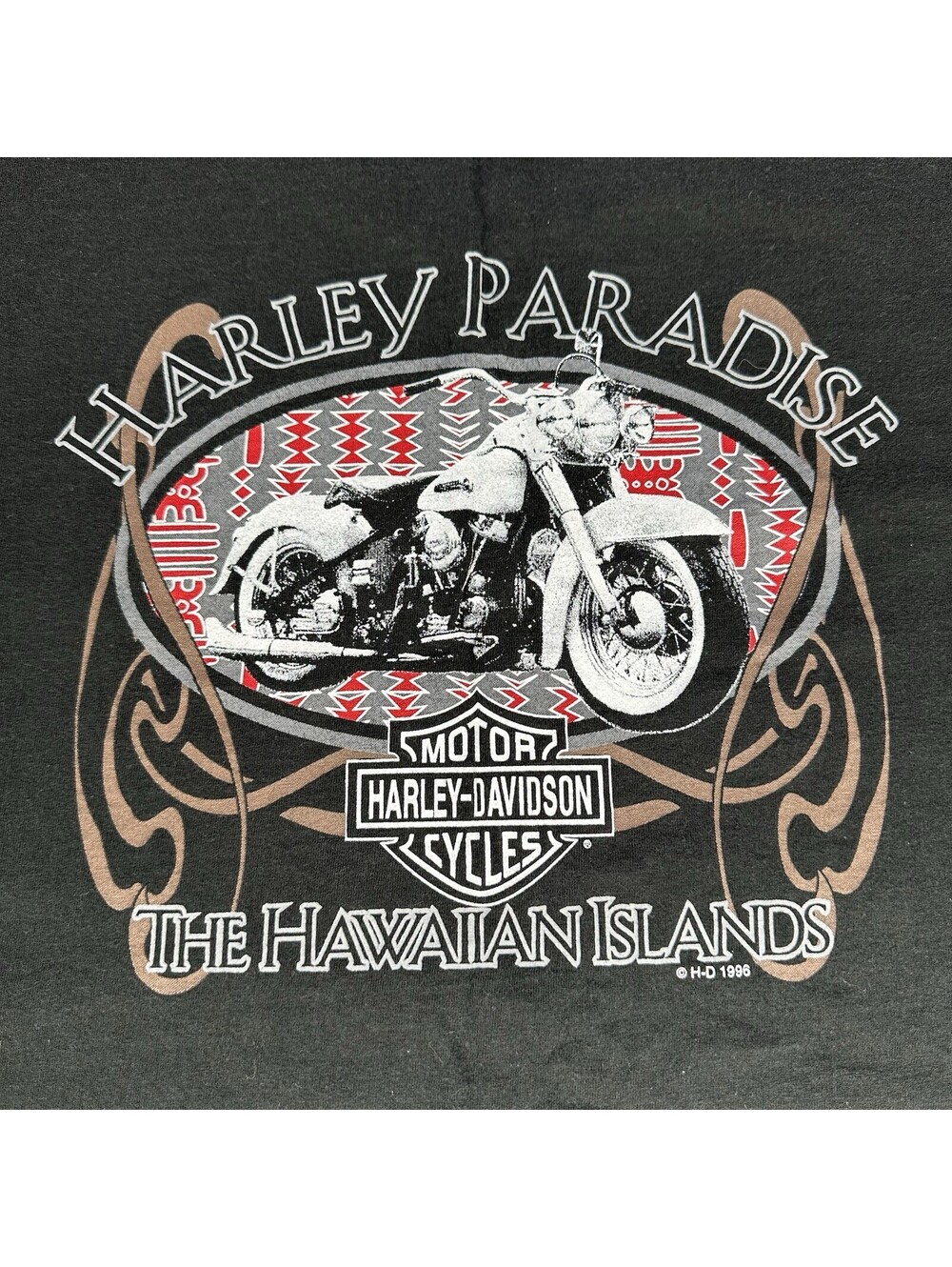Vintage Harley Davidson Hawaii T Shirt Mens XL 1996 Paradise Graphic